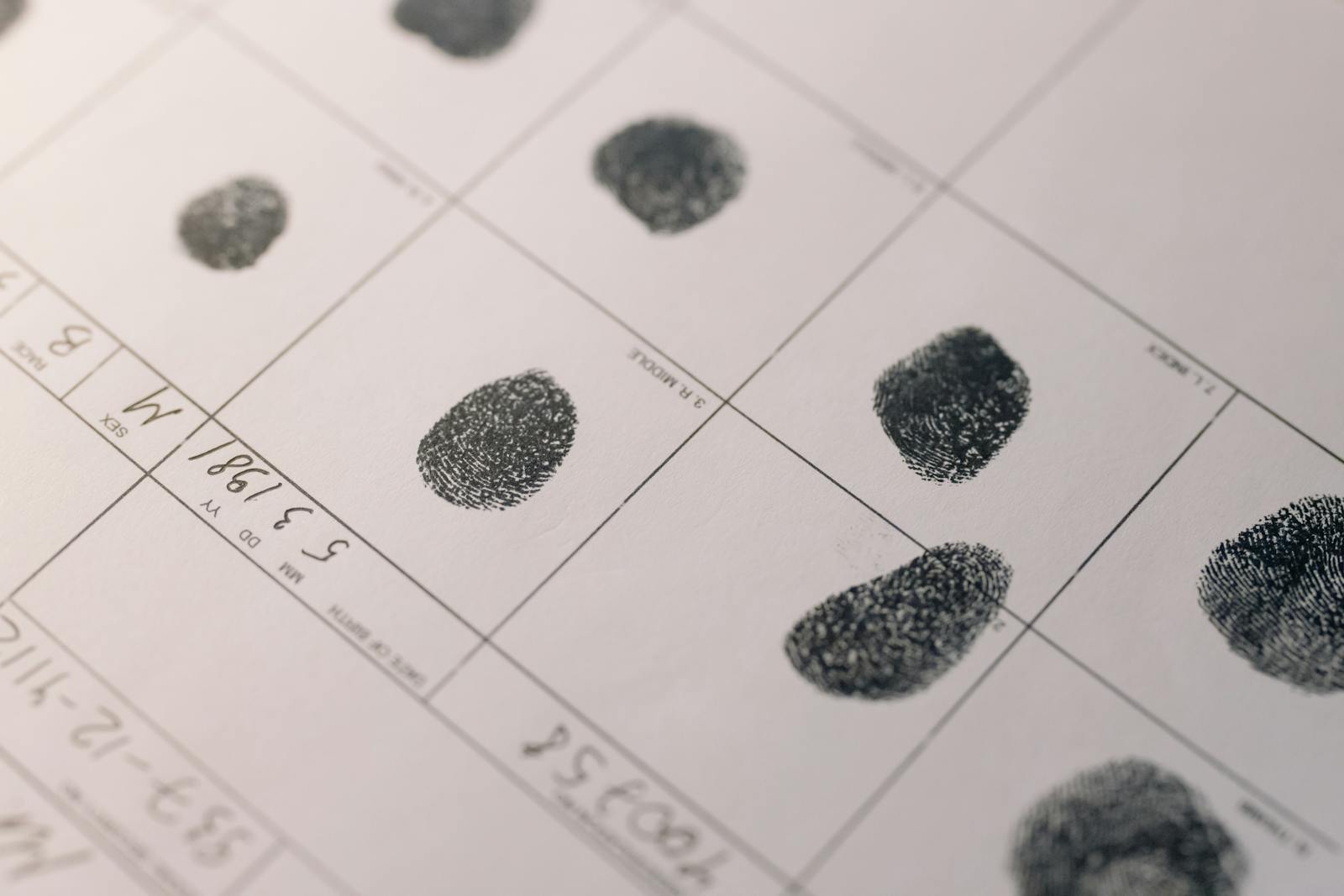 Close-up Photo of Fingerpints on Paper